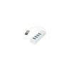 Rocstor Y10A216-S1 PREMIUM PORTABLE 4 PORT SUPERSPEED MINI USB 3.0 HUB 6IN - EXTERNAL - 4 USB PORTS