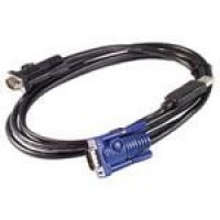 APC AP5257 KEYBOARD / VIDEO / MOUSE (KVM) CABLE - 15 PIN HD D-SUB (HD-15); 4 PIN USB TYPE A