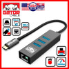 4xem 4XUSBCETHERNET USB3.1 TYPEC USBC HUB ETHERNET NETWORK LAN CARD ADAPTER