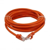 Addon ADD-8FCAT6A-OE 8FT ORANGE CAT 6A PVC ETHERNET CABLE SNAGLESS BUBBLE BOOT RJ-45 M/M
