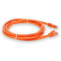 Addon ADD-2FCAT6A-OE 2FT ORANGE CAT 6A PVC ETHERNET CABLE SNAGLESS BUBBLE BOOT RJ-45 M/M
