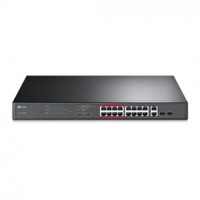 TP Link TL-SL1218MP JETSTREAM 16-PORT 10/100MBPS+2-PORT GIGABIT UNMANAGED POE SWITCH