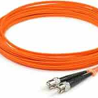 Addon ADD-ST-ST-100M6MMF 100M ST TO ST ORANGE OM1 DUPLEX OFNR (RISER-RATED) MMF FIBER PATCH CABLE