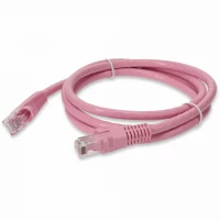 Addon ADD-7FCAT5E-PK ADDON 7FT PINK CAT5E UTP PVC SNAGLESS BUBBLE BOOT COPPER PATCH CABLE