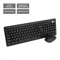 Siig JK-WR0T12-S1 WL EXTRA-DUO KEYBOARD AND MOUSE STD SIZE 102KEY 3BTN OPTICAL