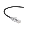 Black Box C6PC28-BK-07 7FT BLACK CAT6 SLIM 28AWG PATCH CABLE 250MHZ UTP CM SNAGLESS