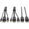 Eaton P783-006-DP DUAL DISPLAYPORT KVM CABLE KIT - DP, USB, 3.5 MM - USB-A,3.5MM,DISPLAYPORT LEFT