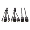 Eaton P783-010-DP EATON TRIPP LITE SERIES DUAL DISPLAYPORT KVM CABLE KIT - DP, USB, 3.5 MM AUDIO (