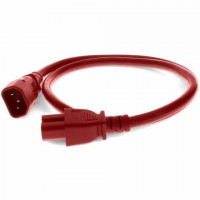 Addon ADD-C142C1514AWG2FTRD ADDON 2FT C14 MALE TO C15 FEMALE 14AWG 100-250V AT 15A RED POWER CABLE