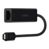 Belkin F2CU040BTBLK BELKIN F2CU040BTBLK USB-C TO GIGABIT ETHERNET ADAPTER - GIGABIT ETHERNET - 2 YEA