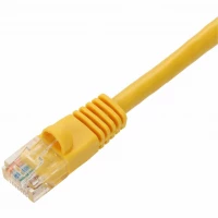 Addon ADD-45FCAT6-YW ADDON 45FT YELLOW CAT 6 PVC ETHERNET CABLE SNAGLESS BUBBLE BOOT RJ-45 M/M