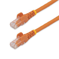Addon ADD-0-5FSLCAT6-OE 6IN ORANGE CAT 6 SLIM PVC ETHERNET CABLE SNAGLESS CLEAR-CLAW RJ-45 M/M