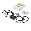 Startech SV211DPUA4K 2 PORT DISPLAYPORT KVM SWITCH W/BUILT-IN CABLES USB CONSOLE - USB POWERED CONT