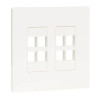 Eaton N080-208 EATON TRIPP LITE SERIES 8-PORT KEYSTONE DOUBLE-GANG FACEPLATE, WHITE, TAA - LIFE