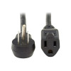EATON TRIPP LITE SERIES CONNECTIVIT P024-001-13A15D 5FT POWER EXTENSION CORD 13A RIGHT-ANGLE 5-15P TO 5-15R 16AWG