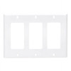 Eaton N042D-300-WH EATON TRIPP LITE SERIES TRIPLE-GANG FACEPLATE, DECORA STYLE - VERTICAL, WHITE, T