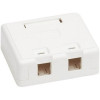 Eaton N082-002-WH EATON TRIPP LITE SERIES SURFACE-MOUNT BOX FOR KEYSTONE JACKS - 2 PORTS, WHITE, T