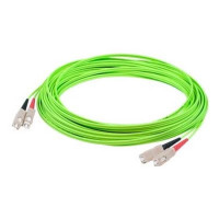 Addon ADD-CS-CS-2M5OM5 ADDON 2M CS (MALE) TO CS (MALE) STRAIGHT LIME GREEN OM5 DUPLEX FIBER OFNR (RISER
