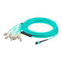 Addon ADD-MPO-4LC3M5OM4P ADDON 3M MPO/UPC TO 4XLC DUPLEX (8XLC)/UPC AQUA OM4 OFNP (PLENUM-RATED) 8-STRAND