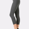 High Waisted Long Leggings Soft Stretch Cotton Workout Yoga Pants Fitness Ash Gray color