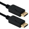 Qvs DP8-06 6FT DISPLAYPORT 1.4 ULTRA HD 8K BLACK CABLE WITH LATCHES
