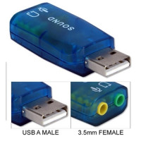 Qvs USB-AUDIO3 USB TO 2.1 STEREO AUDIO ADAPTOR HEADSET MICROPHONE TO USB PORT