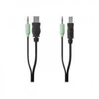 BELKIN-KVM F1D9022B06T TAA USB/AUD SKVM CBL USB A/B 3.5MM AUDIO 6 04-BAG &LABEL
