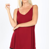 Reversible Spaghetti Strap Cami,Front & Back. Versatile & Stylish