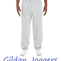 Gildan Sweatpants Joggers for men Ash Gray - Elasticized Cuffs elastic waistband wit