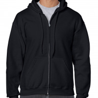 Gildan Full Zip Heavy Hoodie for men Hooded Sweatshirt Black Soft & Warm