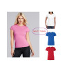 Ladies Set of 3 T-Shirts Super Soft Crew Neck red - White - Blue