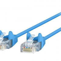 Belkin CE001B06-BLU-S SLIM 6FT CAT6 BLU UTP SNAGLESS 28AWG PATCH CABLE BAG LABEL