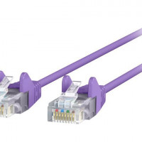 Belkin CE001B05-PUR-S SLIM 5FT CAT6 PRPL UTP SNAGLESS 28AWG PATCH CABLE BAG & LABEL