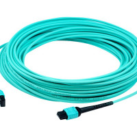 Addon ADD-MPOMPO-2M5OM4P 2M MPO/UPC TO MPO/UPC AQUA OM4 OFNP (PLENUM-RATED) 12-STRAND FIBER PATCH CABLE