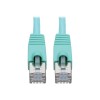 N262-015-AQ 15FT CAT6A AQUA SNAGLESS SHIELDED POE 10G STP M/M