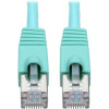 EATON TRIPP LITE SERIES CONNECTIVIT N262-003-AQ 3FT CAT6A PATCH CABLE SNAGLESS SHIELDED STP 10G POE AQUA M/M