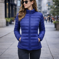 Puffer Jacket for Women Short Bomber Jacket full zip 
Lightweight Warm Casual wear for winter