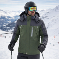 Men's Waterproof Ski Jacket Winter Warm Jackets Snow Thermal Fleece Work Coat US Sizes