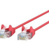 Belkin CE001B06-RED-S SLIM 6FT CAT6 RED UTP SNAGLESS PATCH CABLE BAG & LABEL