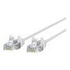 Belkin CE001B10-WHT-S SLIM 10FT CAT6 WHT UTP SNAGLESS 28AWG PATCH CABLE BAG LABEL