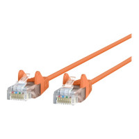 Belkin CE001B05-ORG-S SLIM 5FT CAT6 ORN UTP SNAGLESS 28AWG PATCH CABLE BAG & LABEL