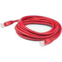 Addon ADD-2FCAT6A-RD 2FT RED CAT 6A PVC ETHERNET CABLE SNAGLESS BUBBLE BOOT RJ-45 M/M