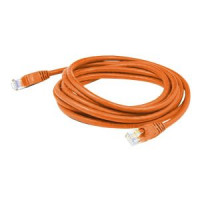 Addon ADD-7FCAT6A-OE ADDON 7FT ORANGE CAT 6A PVC ETHERNET CABLE SNAGLESS BUBBLE BOOT RJ-45 M/M