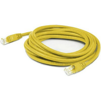 Addon ADD-7FCAT6A-YW 7FT YELLOW CAT 6A PVC ETHERNET CABLE SNAGLESS BUBBLE BOOT RJ-45 M/M