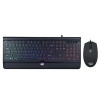 Adesso AKB-137CB 104KEY USB MULTICOLOR LIT SLIMLINE KEYBOARD WITH GAMING MOUSE