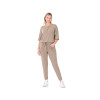 Half Sleeve Jumpsuit Top with Joggers Elastic Waistband, draw cord, side pockets,