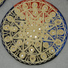 Round Cushion Covers Mirror Studded Handmade - Set of 4 - Pakistani Handicraft