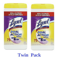 Lysol Disinfecting Wipes Twin Pack Citrus Scent 75 wet wipes x 2