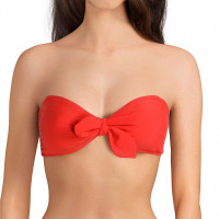 Gianni Bini Red Bow Bandeau Bikini Top Strapless Bikini Top with optional strap