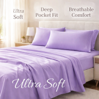Egyptian Comfort 2200 4 Piece Bed Sheet Set Deep Pocket Bed Sheets Lavender